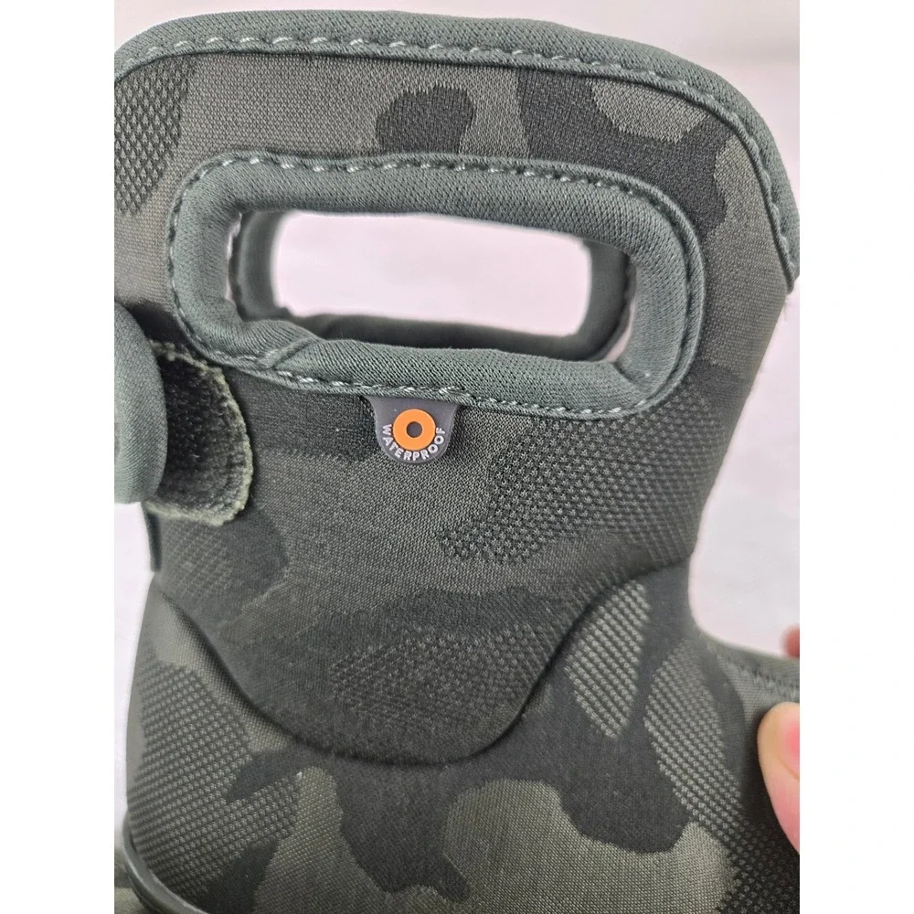 Bogs Baby Bogs Camo Waterproof Insulated Winter Boots Green Kids Size 8